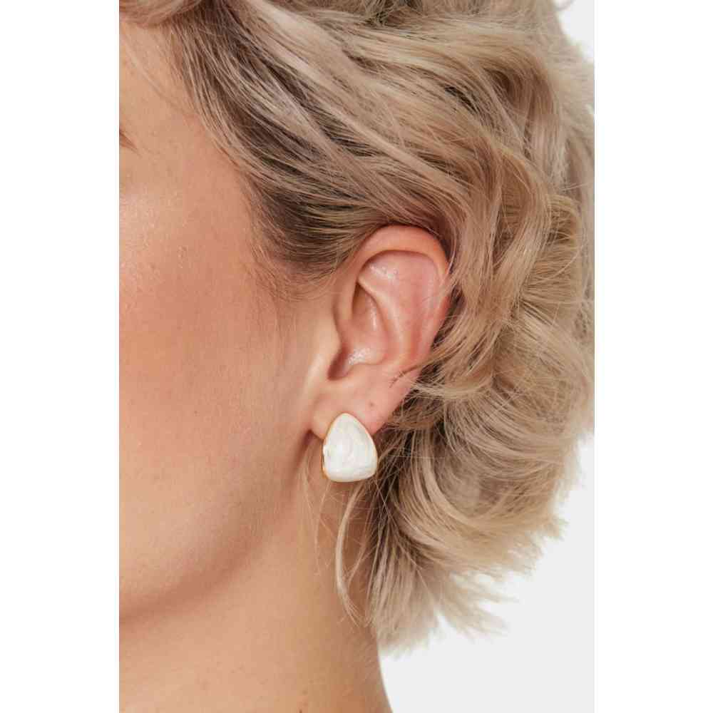 Voodoo Vixen - Domed Teardrop Boucles d'oreilles - Blanc